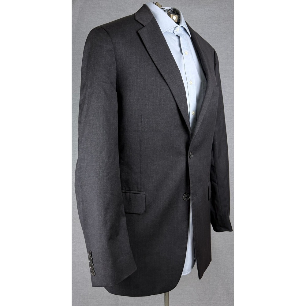 Brooks Brothers 1818 Madison Blazer 42L Mens Charcoal Gray 100% Wool Italy Sport